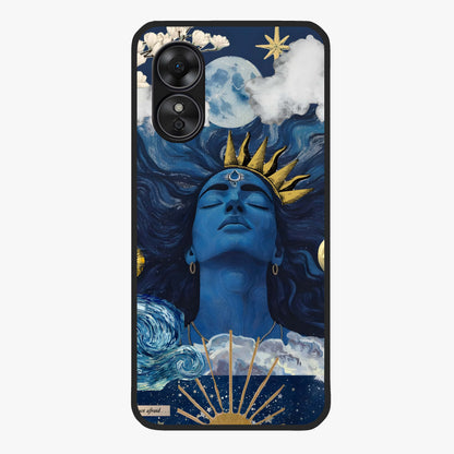 Aesthetic Lord Shiva Glass Case showing flat back view with divine Shiva artwork and glossy glass finish.
