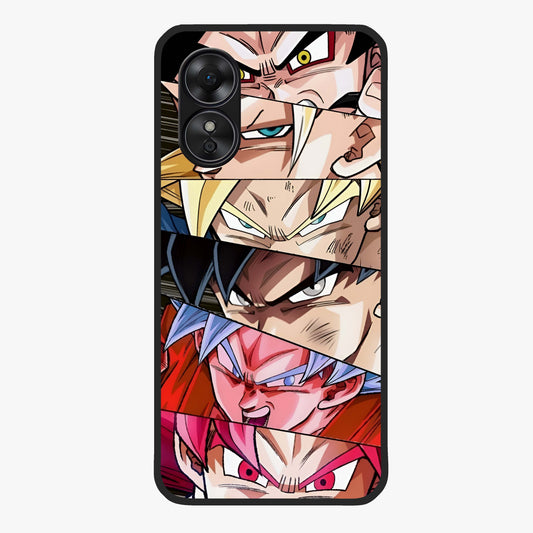 Anime Character Glass Case showing flat back view with vibrant anime artwork and glossy glass finish.