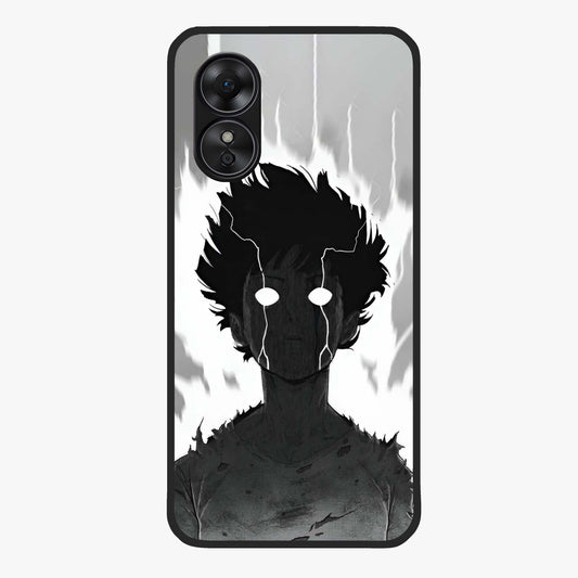 Awakened Inner Rage Glass Case showing flat back view with intense artistic artwork and glossy glass finish.