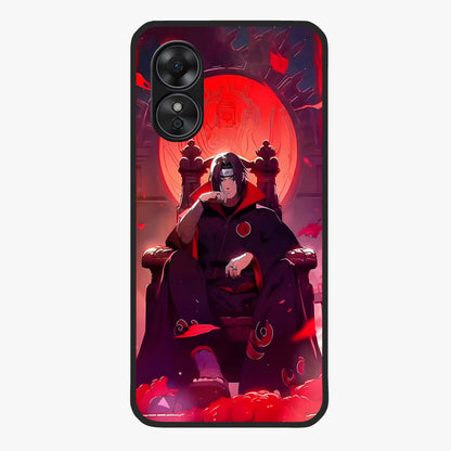 Blood Moon Sovereign Glass Case showing flat back view with mystical blood moon artwork and glossy glass finish.