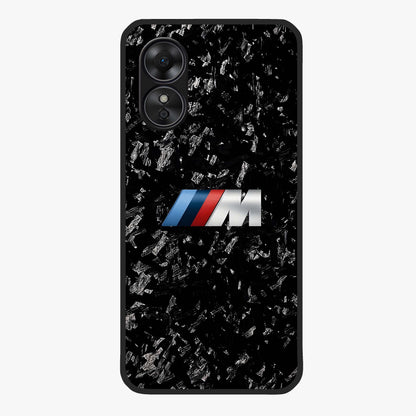 Carbon Speed Mark Glass Case showing flat back view with sporty carbon pattern artwork and glossy glass finish.