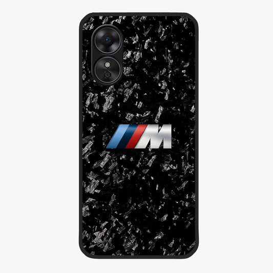 Carbon Speed Mark Glass Case showing flat back view with sporty carbon pattern artwork and glossy glass finish.