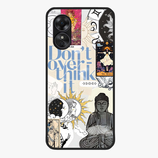 Ethereal Thoughts Glass Case showing flat back view with dreamy artistic artwork and glossy glass finish.