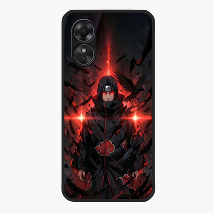Focused Blade Discipline Glass Case showing flat back view with warrior sword themed artwork and glossy glass finish.
