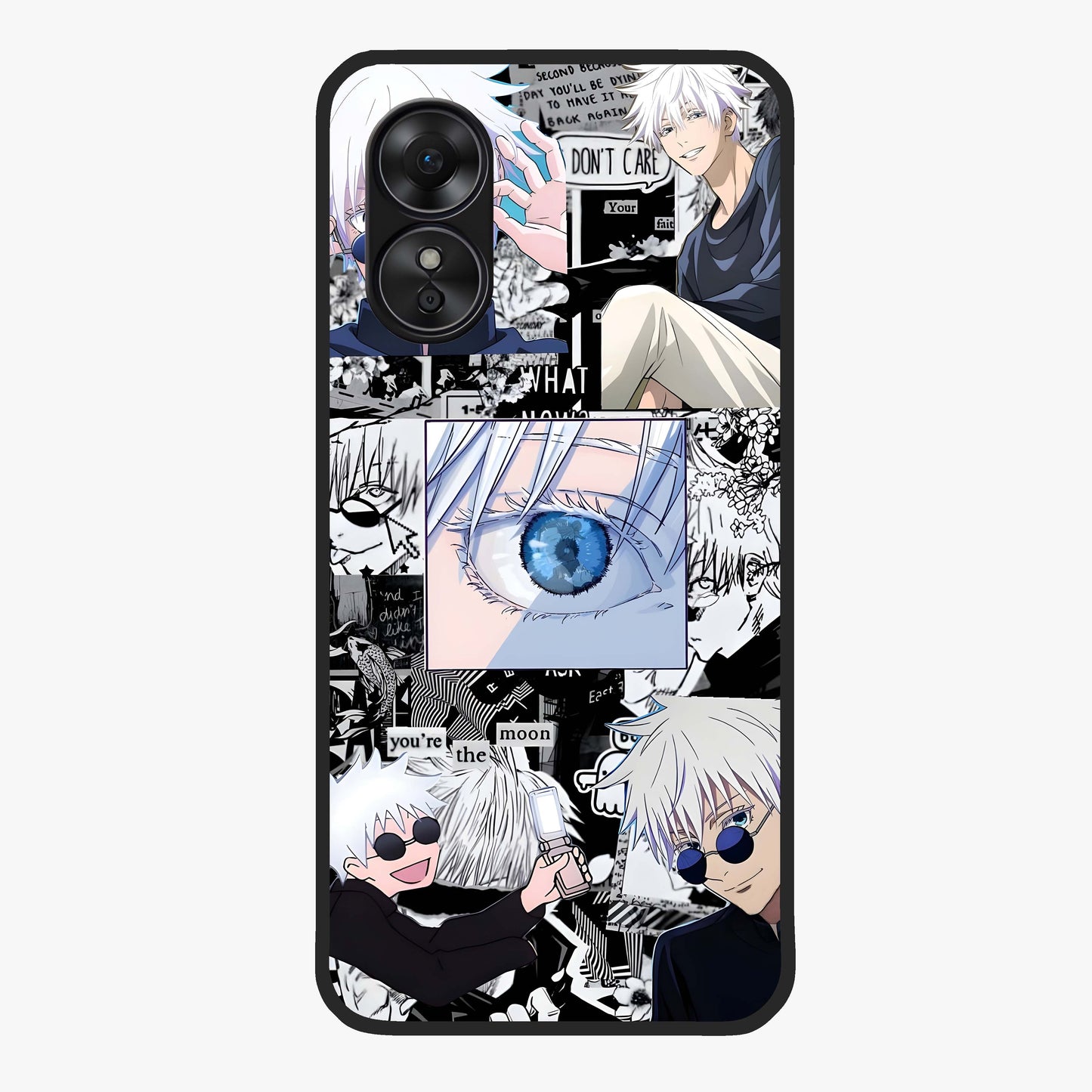 Infinity Sorcerer Chaos Glass Case showing flat back view with mystical sorcerer themed artwork and glossy glass finish.