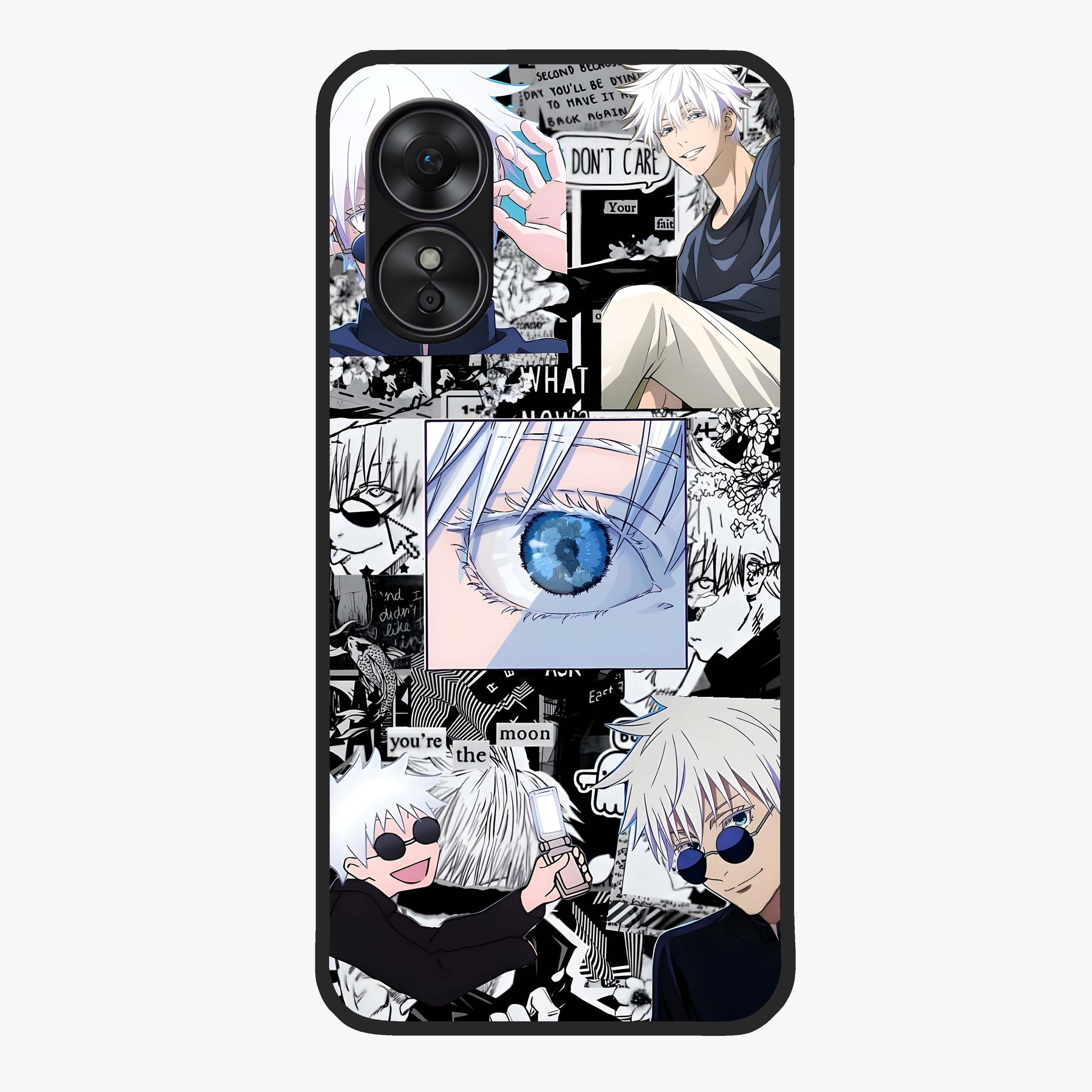 Infinity Sorcerer Chaos Glass Case showing flat back view with mystical sorcerer themed artwork and glossy glass finish.