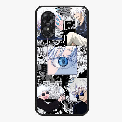 Infinity Sorcerer Chaos Glass Case showing flat back view with mystical sorcerer themed artwork and glossy glass finish.