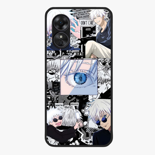 Infinity Sorcerer Chaos Glass Case showing flat back view with mystical sorcerer themed artwork and glossy glass finish.