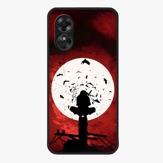 Itachi Limited Edition Naruto Anime Glass Case showing flat back view with iconic anime character artwork and glossy glass finish.