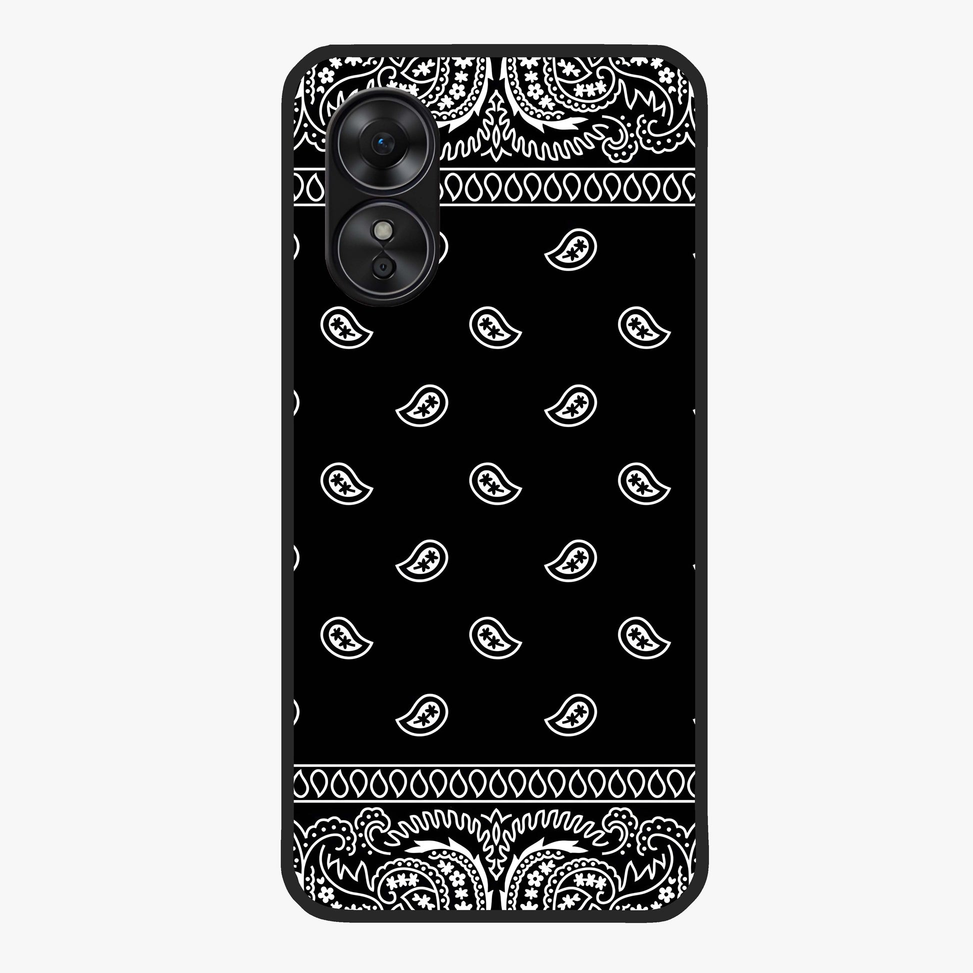 Retro Rebel Threads Glass Case showing flat back view with vintage street style artwork and glossy glass finish.