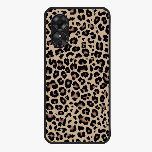 Savage Chic Pattern Glass Case showing flat back view with stylish patterned artwork and glossy glass finish.