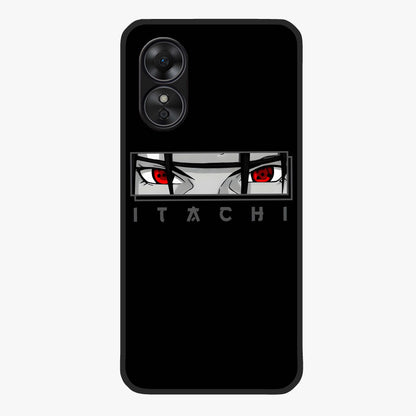 Scarlet Gaze Dominance Glass Case showing flat back view with striking red themed artwork and glossy glass finish.