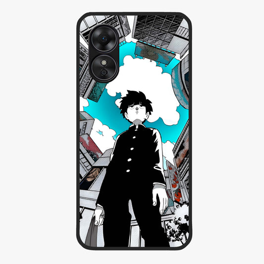 Silent Psychic Awakening Glass Case showing flat back view with mystical psychic themed artwork and glossy glass finish.
