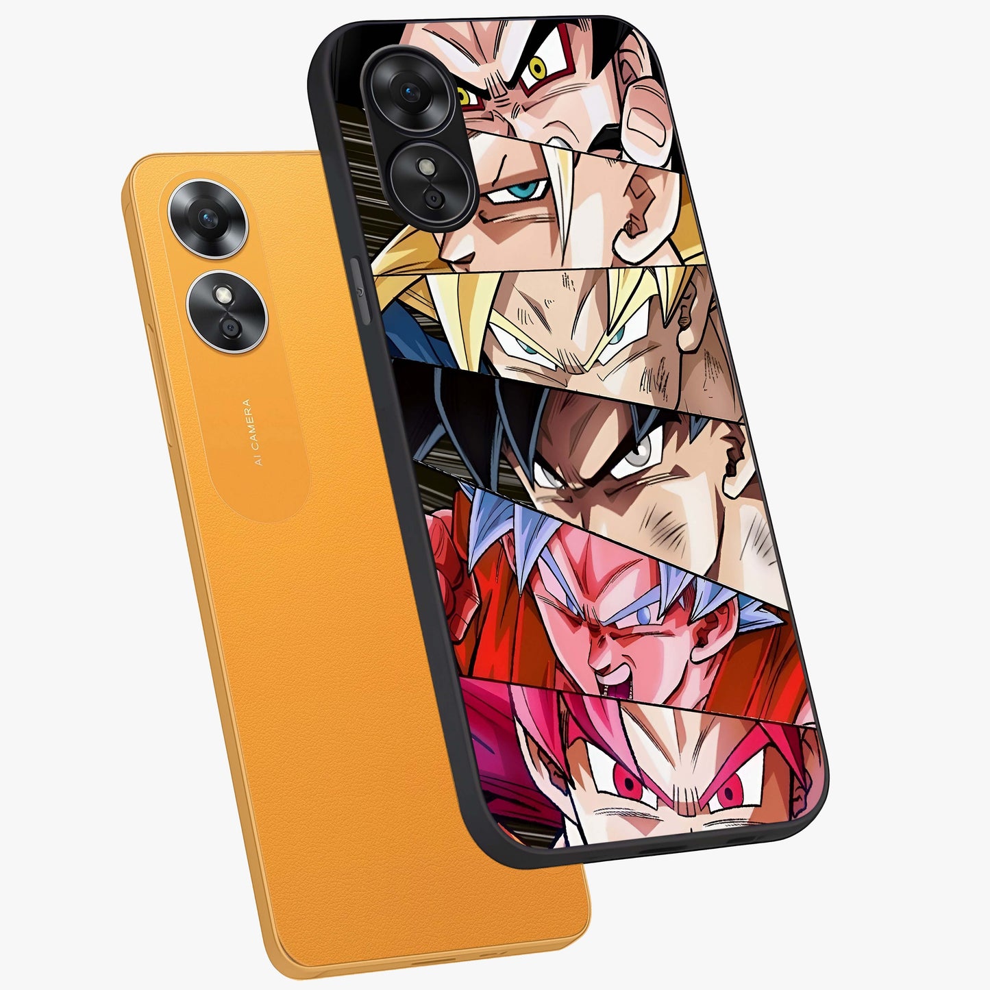 Anime Character Glass Case displayed in angled mockup highlighting colorful anime character illustration.