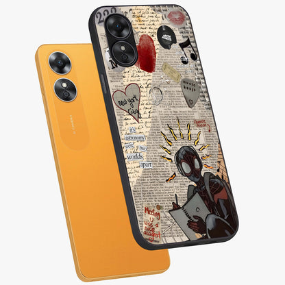 City Dream Sketch Glass Case displayed in angled mockup highlighting minimal city illustration with aesthetic sketch style.