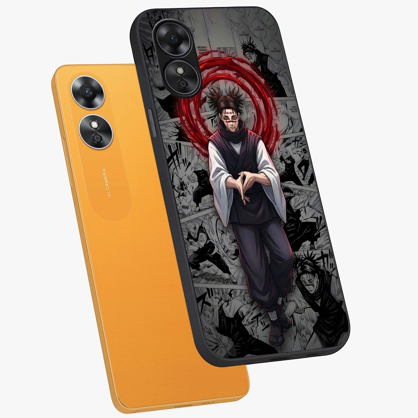 Cursed Ritual Ascension Glass Case displayed in angled mockup highlighting mystical ritual illustration with supernatural aesthetic.