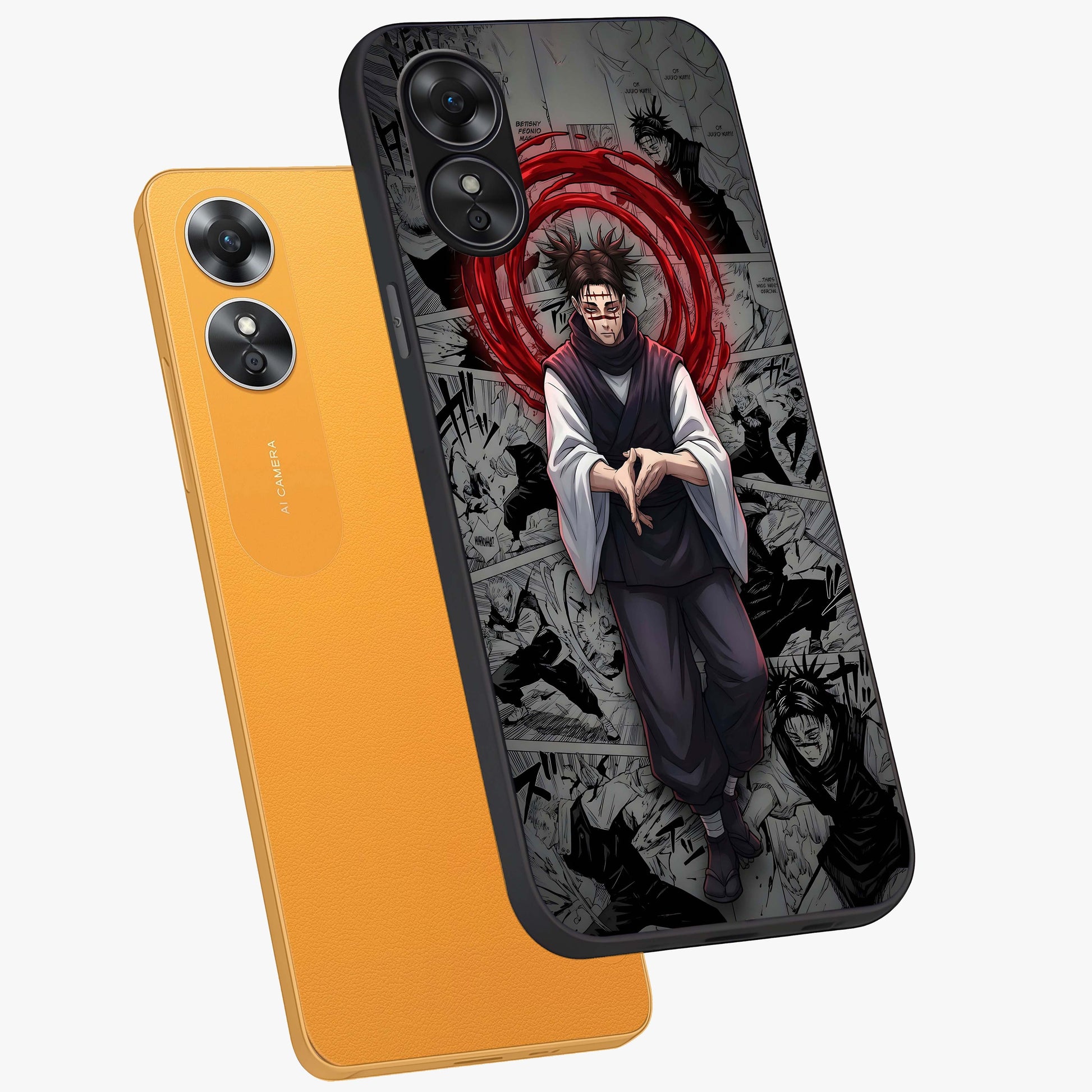 Cursed Ritual Ascension Glass Case displayed in angled mockup highlighting mystical ritual illustration with supernatural aesthetic.