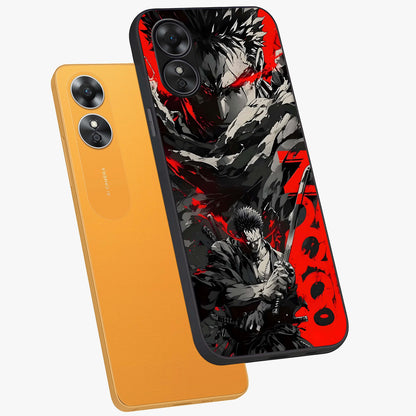 Demon Sword Resolve Glass Case displayed in angled mockup highlighting powerful demon sword illustration with dark fantasy aesthetic.