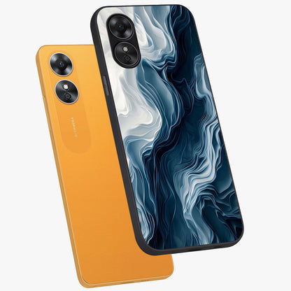 Ethereal Paper Marble Glass Case displayed in angled mockup highlighting elegant marble pattern with modern aesthetic style.