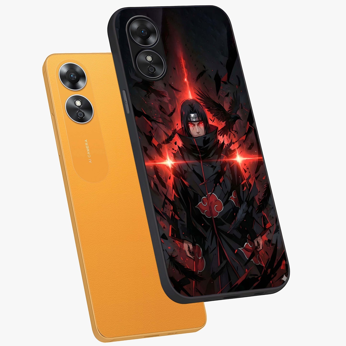 Focused Blade Discipline Glass Case displayed in angled mockup highlighting clean minimal text artwork with modern aesthetic style.