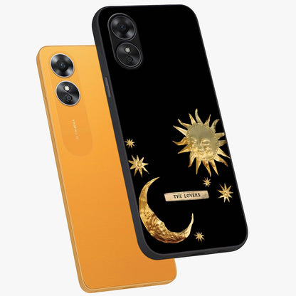 Gold Sun Blush Glass Case displayed in angled mockup highlighting radiant sun design with warm golden aesthetic.
