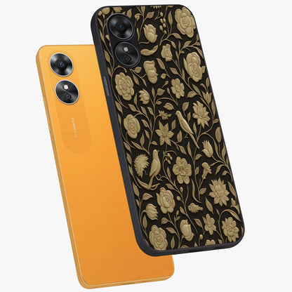 Golden Evil Eye Mandala Glass Case displayed in angled mockup highlighting protective evil eye symbol with golden mandala design.