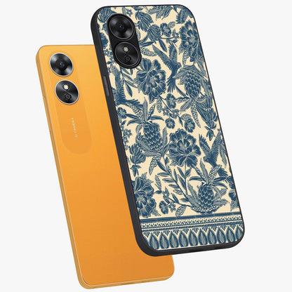 Heirloom Wild Bloom Glass Case displayed in angled mockup highlighting botanical bloom design with classic aesthetic style.