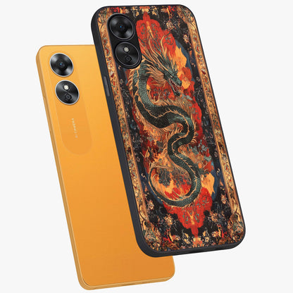 Inferno Dragon Soul Glass Case displayed in angled mockup highlighting powerful dragon illustration with inferno aesthetic.