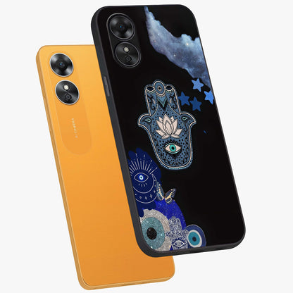 Mystic Hand Aura Glass Case displayed in angled mockup highlighting magical aura design with spiritual aesthetic style.