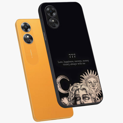 Mystic Victory Aura Glass Case displayed in angled mockup highlighting energetic aura design with bold mystical aesthetic.