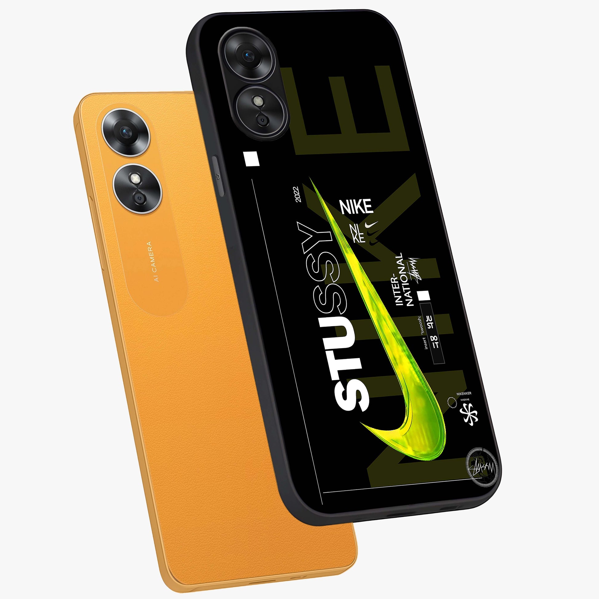 Neon Street Edition Glass Case displayed in angled mockup highlighting vibrant urban design with bold street aesthetic.
