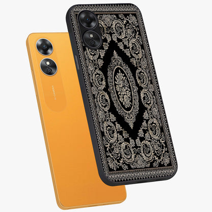 Noir Bloom Elegance Glass Case displayed in angled mockup highlighting refined flower design with stylish noir aesthetic.