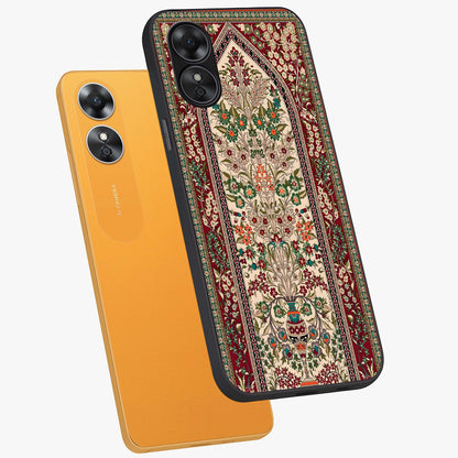 Persian Inspired Glass Case displayed in angled mockup highlighting intricate traditional design with elegant cultural aesthetic.