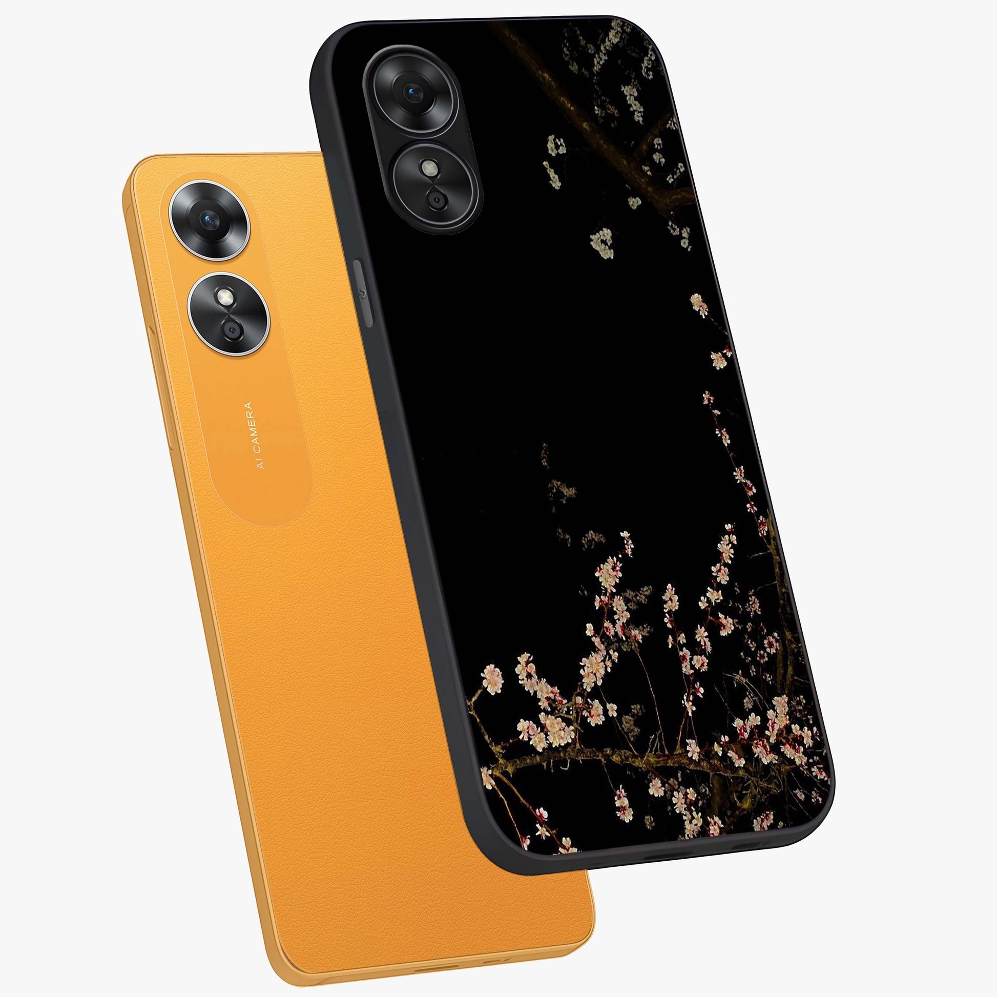Petal Moon Light With Custom Name Glass Case displayed in angled mockup highlighting delicate petal design with custom name feature.