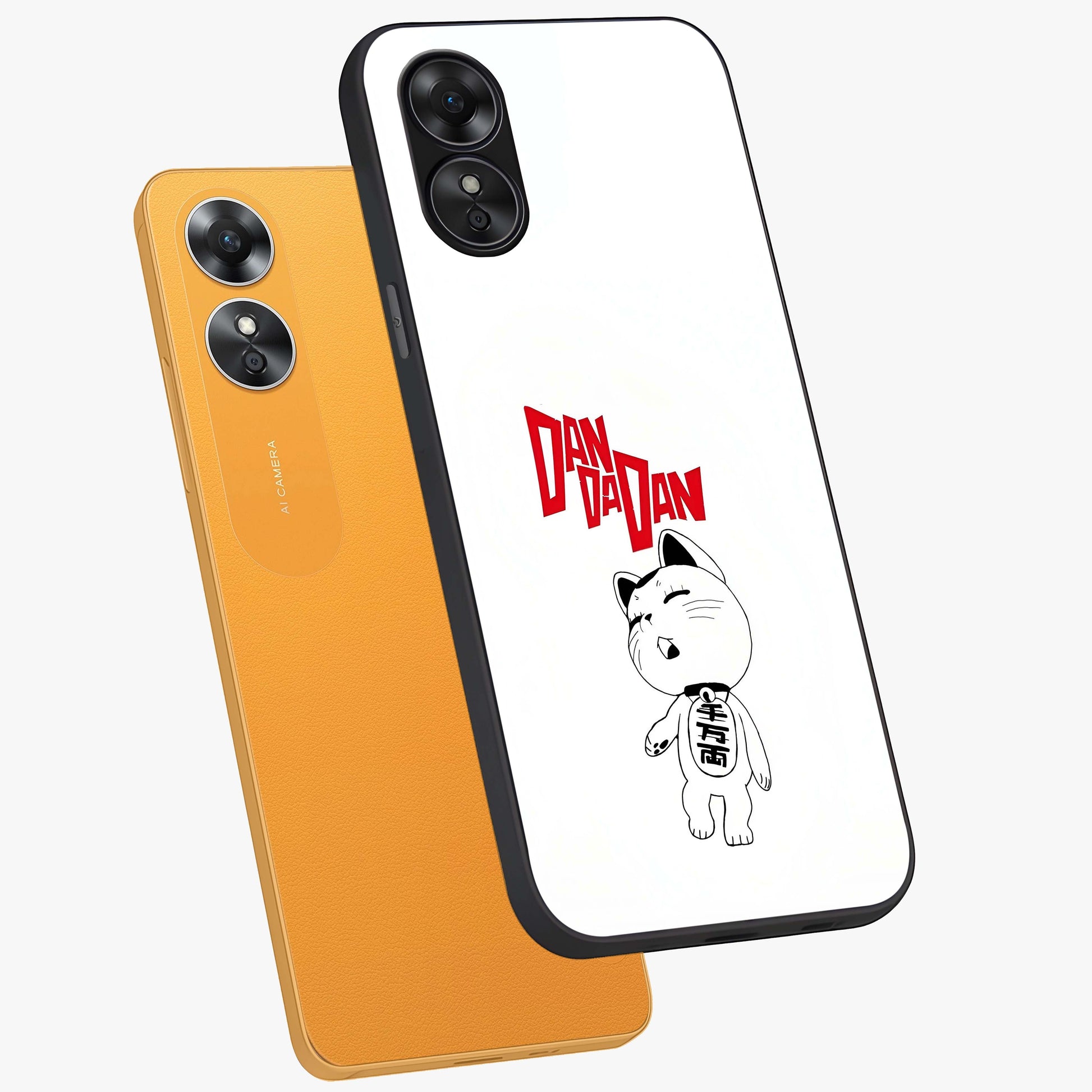 Playful Spirit Charm Glass Case displayed in angled mockup highlighting lively decorative design with playful aesthetic style.
