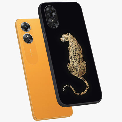 Regal Leopard Glass Case displayed in angled mockup highlighting powerful animal illustration with stylish wild aesthetic.