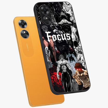 Relentless Power Focus Glass Case displayed in angled mockup highlighting bold statement design with modern aesthetic style.