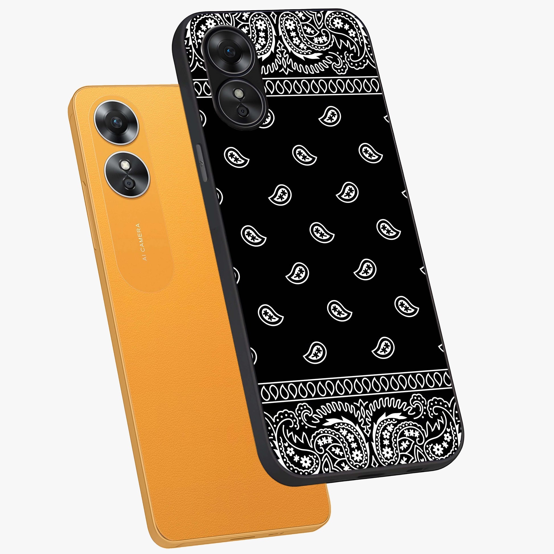 Retro Rebel Threads Glass Case displayed in angled mockup highlighting retro inspired graphic design with rebellious aesthetic.