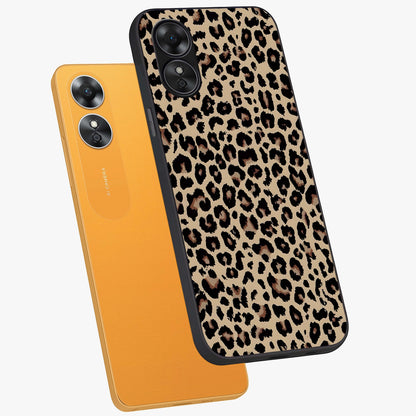 Savage Chic Pattern Glass Case displayed in angled mockup highlighting bold fashion inspired design with chic aesthetic.