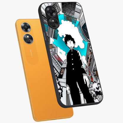 Silent Psychic Awakening Glass Case displayed in angled mockup highlighting spiritual awakening design with cosmic aesthetic.