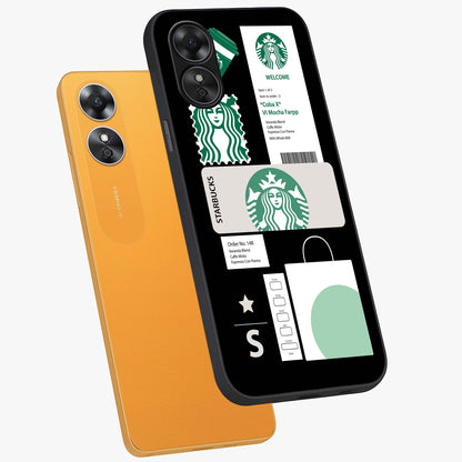 Starbucks Mocha Glass Case displayed in angled mockup highlighting stylish mocha themed design with cozy café aesthetic.