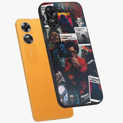 The Weeknd Glass Case displayed in angled mockup highlighting stylish pop culture inspired design with modern aesthetic.