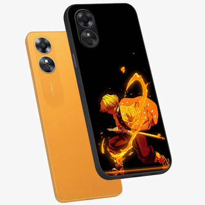 Thunder Flame Execution Glass Case displayed in angled mockup highlighting dramatic fire themed design with intense fantasy aesthetic.