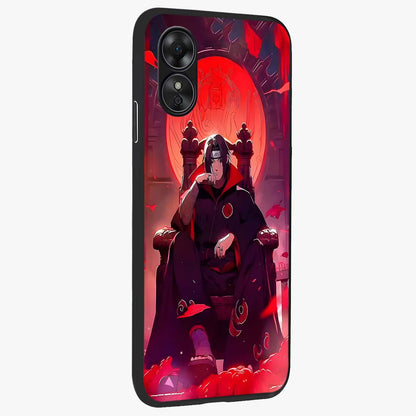 Blood Moon Sovereign Glass Case upright view showcasing powerful moon inspired artwork with cosmic aesthetic style.