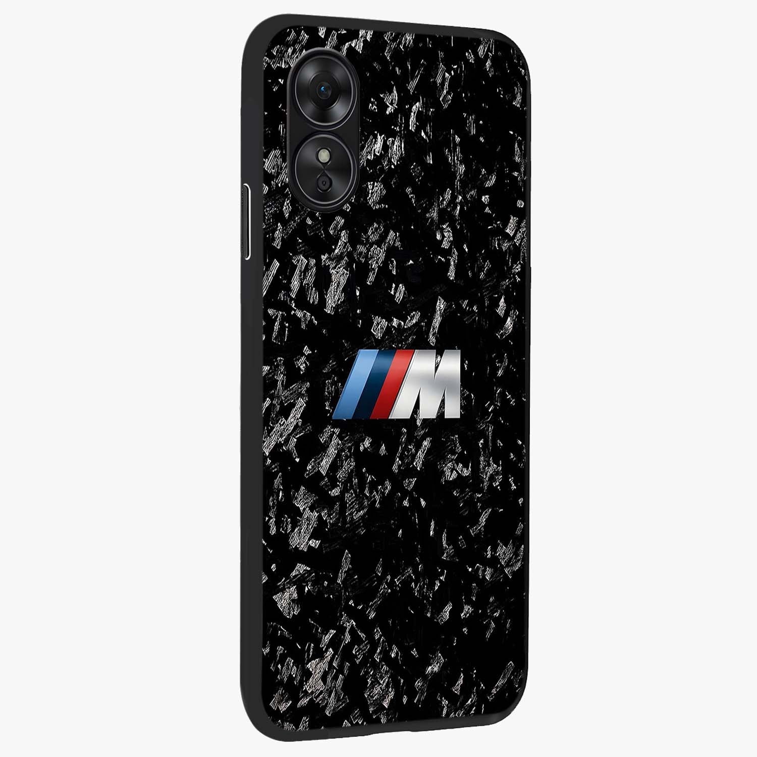 Carbon Speed Mark Glass Case upright view showcasing modern carbon speed graphic with bold automotive theme.