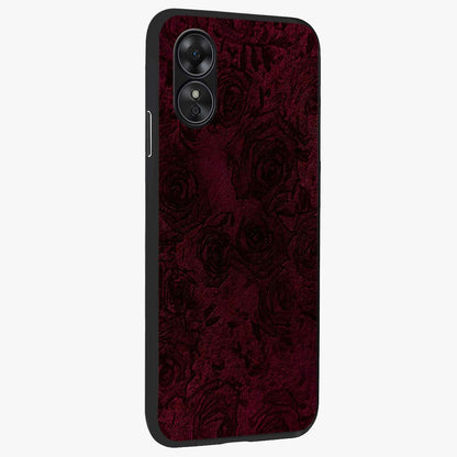 Crimson Fade Flow Glass Case upright view showcasing dynamic crimson flow artwork with stylish abstract theme.