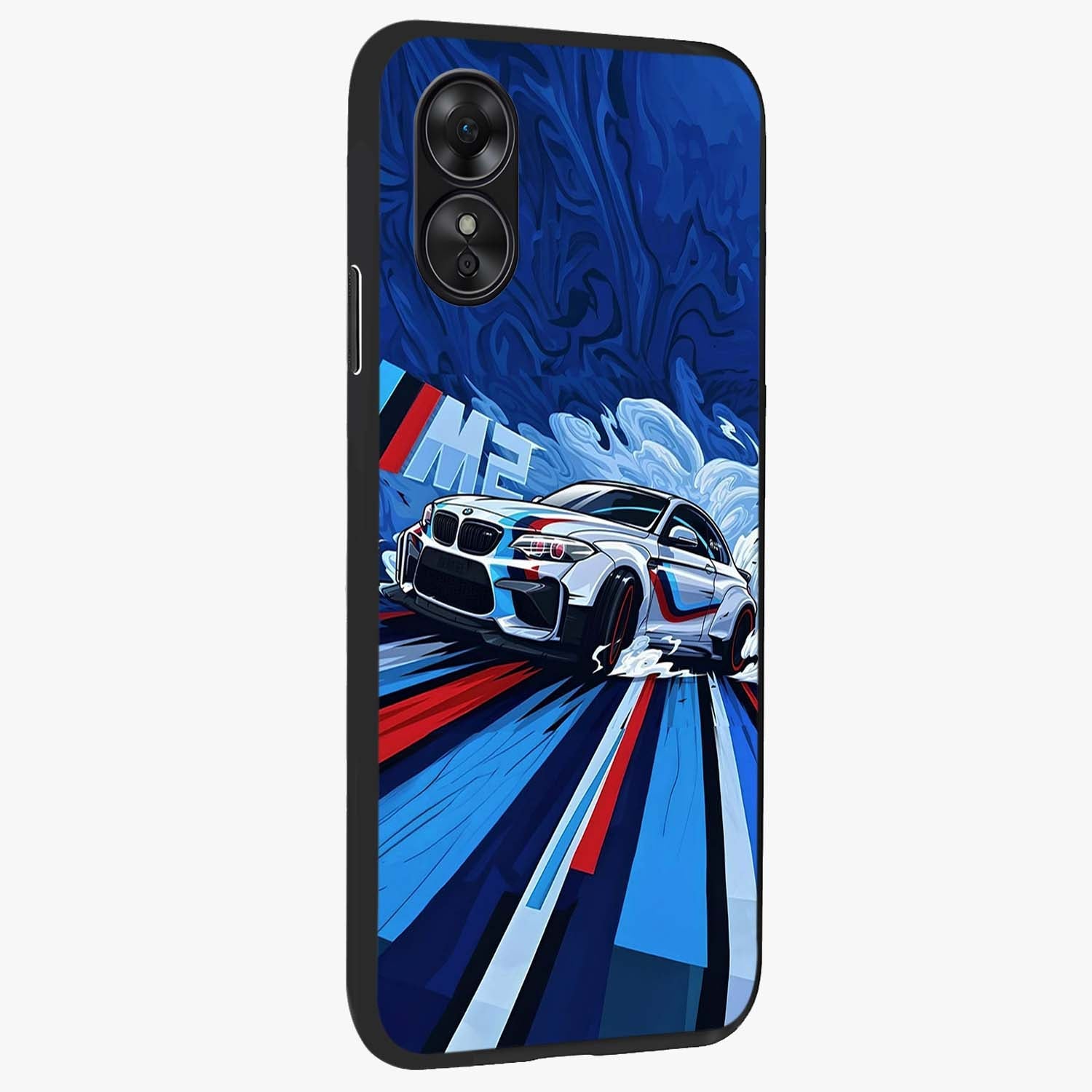 Drift Power Rush Glass Case upright view showcasing high speed racing artwork with bold automotive theme.