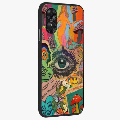 Mystic Eye Wonderland Glass Case upright view showcasing symbolic eye artwork with mysterious fantasy theme.