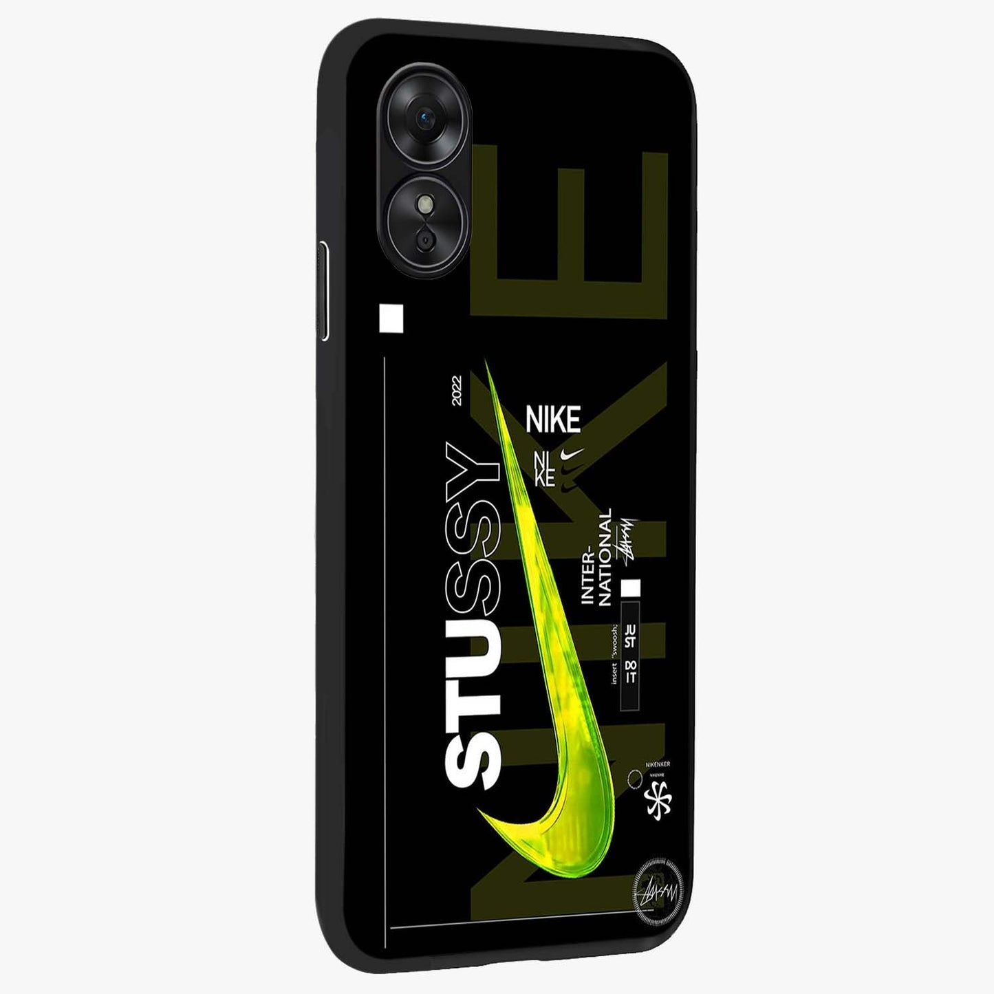 Neon Street Edition Glass Case upright view showcasing colorful neon artwork with modern street culture theme.