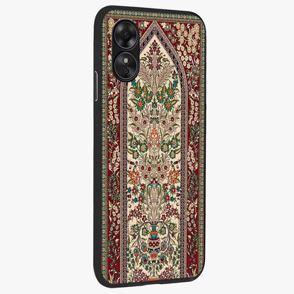 Persian Inspired Glass Case upright view showcasing decorative Persian artwork with rich heritage theme.